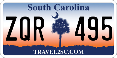 SC license plate ZQR495