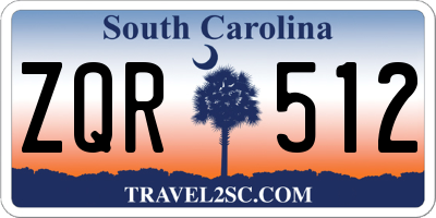 SC license plate ZQR512