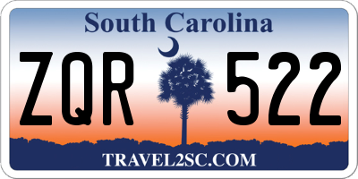 SC license plate ZQR522