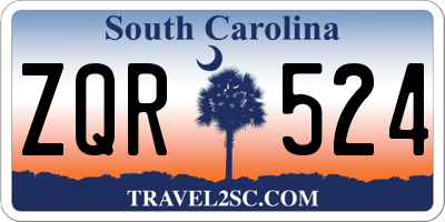 SC license plate ZQR524