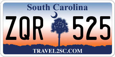 SC license plate ZQR525