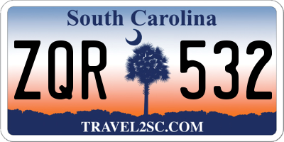 SC license plate ZQR532