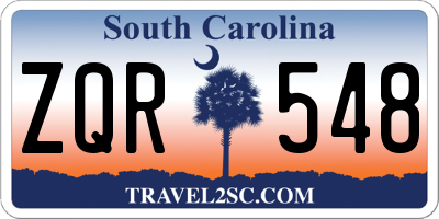 SC license plate ZQR548