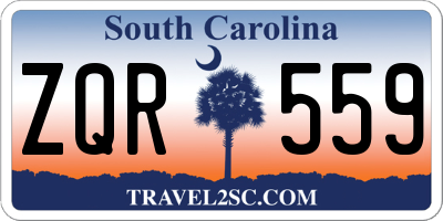 SC license plate ZQR559