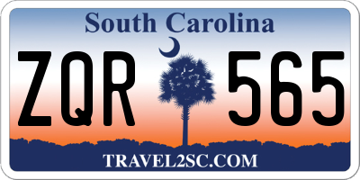 SC license plate ZQR565