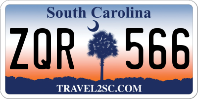 SC license plate ZQR566