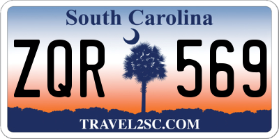 SC license plate ZQR569
