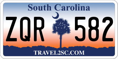 SC license plate ZQR582