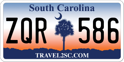 SC license plate ZQR586
