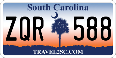 SC license plate ZQR588