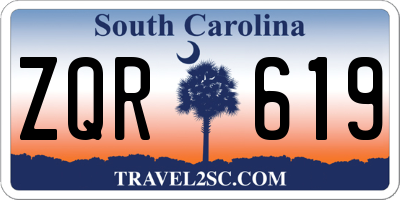 SC license plate ZQR619