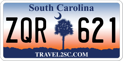 SC license plate ZQR621