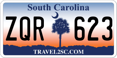 SC license plate ZQR623