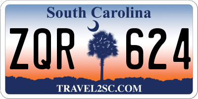 SC license plate ZQR624