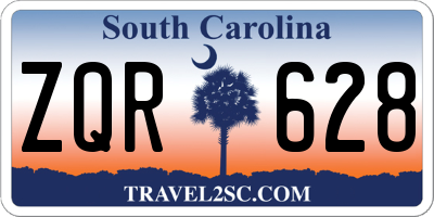 SC license plate ZQR628