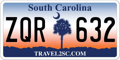 SC license plate ZQR632