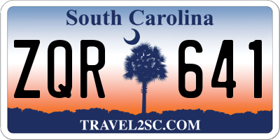 SC license plate ZQR641