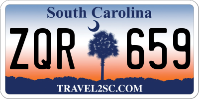 SC license plate ZQR659