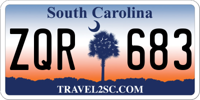 SC license plate ZQR683
