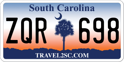 SC license plate ZQR698