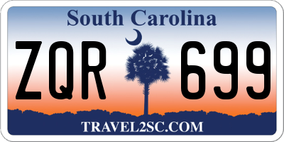 SC license plate ZQR699