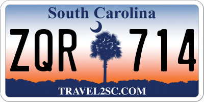 SC license plate ZQR714