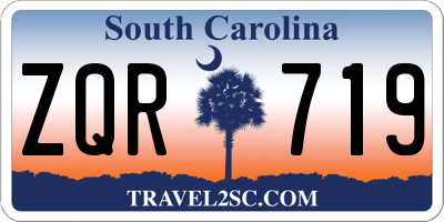 SC license plate ZQR719