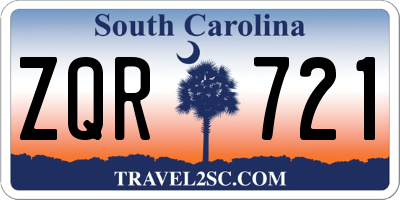 SC license plate ZQR721