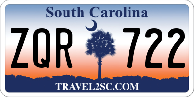SC license plate ZQR722
