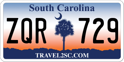 SC license plate ZQR729