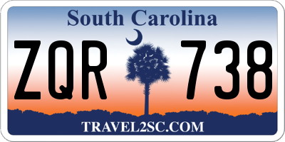 SC license plate ZQR738