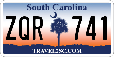 SC license plate ZQR741