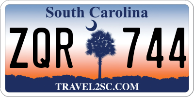SC license plate ZQR744