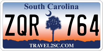 SC license plate ZQR764