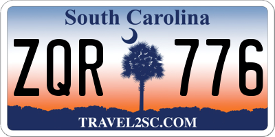 SC license plate ZQR776