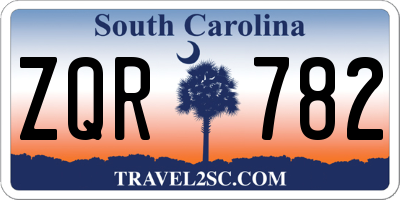 SC license plate ZQR782