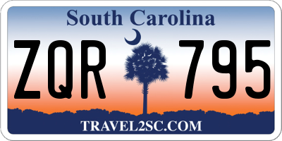 SC license plate ZQR795