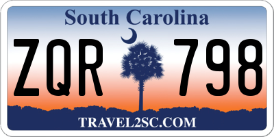 SC license plate ZQR798