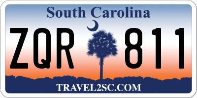 SC license plate ZQR811