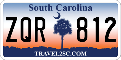 SC license plate ZQR812