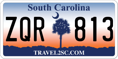 SC license plate ZQR813