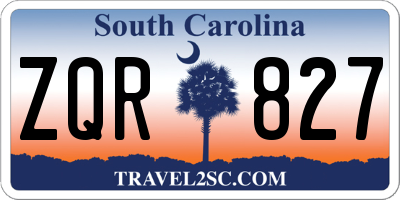 SC license plate ZQR827