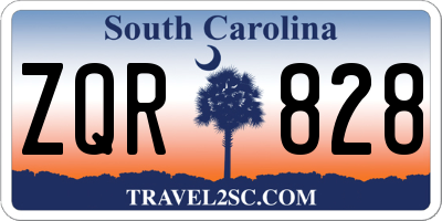 SC license plate ZQR828