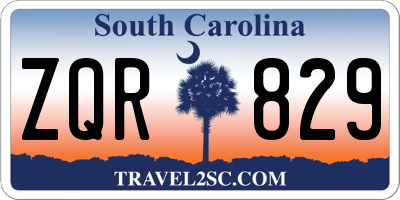 SC license plate ZQR829
