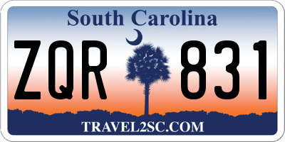 SC license plate ZQR831