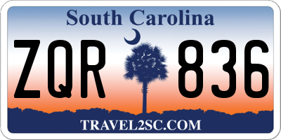 SC license plate ZQR836