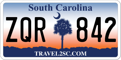 SC license plate ZQR842