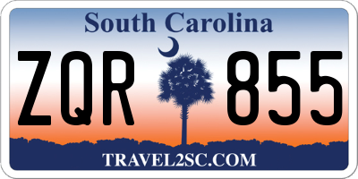 SC license plate ZQR855