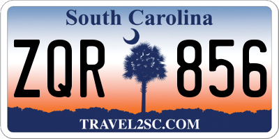 SC license plate ZQR856