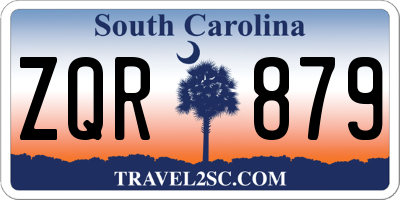 SC license plate ZQR879